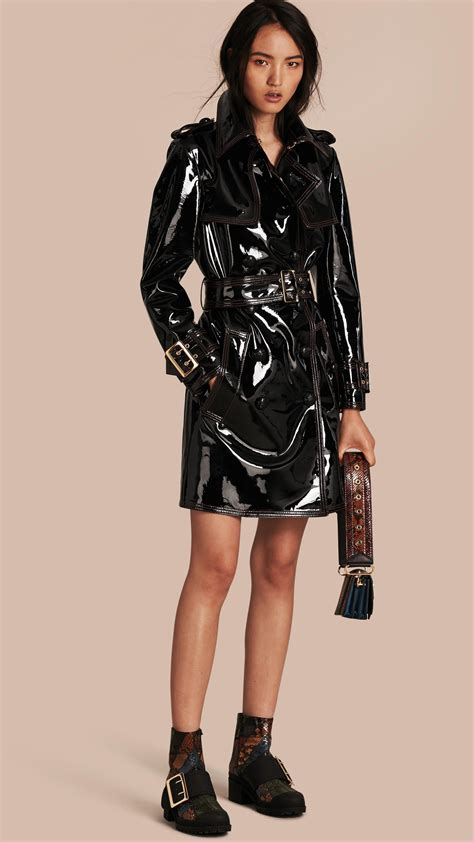 burberry patent leather coat|burberry's trench coat.